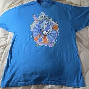 100% Cotton Licensed Grateful Dead Bright Blue Tee